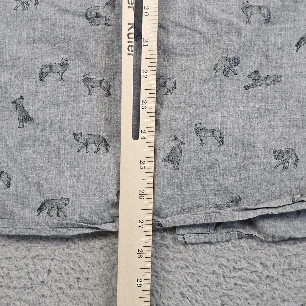 The North Face Shirt Mens Large Gray Animal Print Short Sleeve Button Up Outdoor